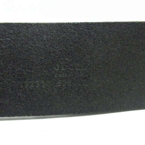 GUCCI Guccissima Black Silver Leather Hardware Belt 271-030525 - Picture 7 of 7